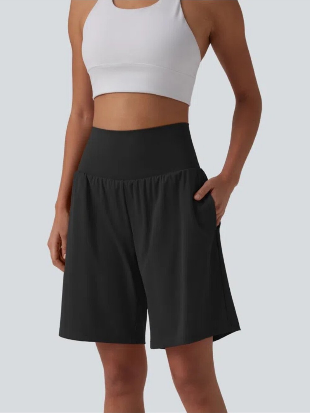 Halara Black 9in Inseam Shorts Size Large